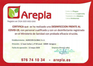 CERTIFICADO DESINFECCIÓN COVID19